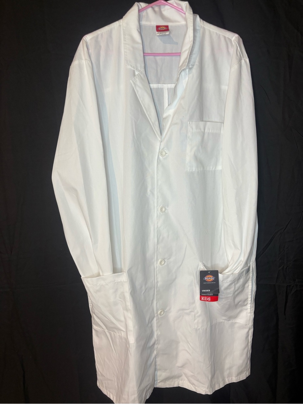 Dickies White Long Lab Coat NWT Size Large